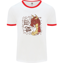 When a Dragon Smiles Fantasy RPG Mens Ringer T-Shirt White/Red