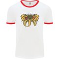 Dragon Joypad Joystick Video Games Console Mens White Ringer T-Shirt White/Red