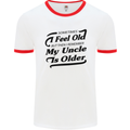 My Uncle is Older 30th 40th 50th Birthday Mens White Ringer T-Shirt White/Red