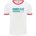 Grandpa to Be Funny New Baby Birth Mens White Ringer T-Shirt White/Red