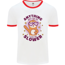 Sloth Anything I Can Do Slower Funny Mens White Ringer T-Shirt White/Red