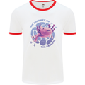 The Journey of the Axolotl Mens White Ringer T-Shirt White/Red