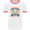 This Is What an Awesome Dad Mens White Ringer T-Shirt White/Red