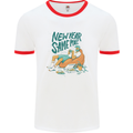 New Year Same Me Resolution Gaming Lazy Mens White Ringer T-Shirt White/Red