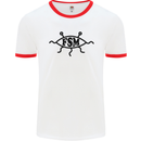 FSM Church Flying Spagetti Monster Atheist Mens White Ringer T-Shirt White/Red