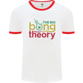 The Big Bong Theory Funny Weed Cannabis Mens White Ringer T-Shirt White/Red