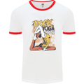 Rock Yoga Queen Mens Ringer T-Shirt White/Red