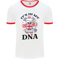 British Beer It's in My DNA Union Jack Flag Mens White Ringer T-Shirt White/Red