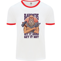 Blacksmiths Hit it Hard and Get it Hot Mens Ringer T-Shirt White/Red