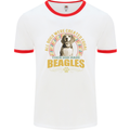 A Beagle Dog Mens Ringer T-Shirt White/Red