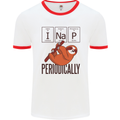 I Nap Funny Periodic Table Sloth Geek Sleep Mens White Ringer T-Shirt White/Red