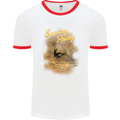 Kitesurfing Spray and Pray Mens Ringer T-Shirt White/Red