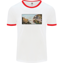 Funny Cat Creation Mens White Ringer T-Shirt White/Red