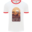 Kenya Safari Mens Ringer T-Shirt White/Red
