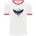 Raven Moon Vikings Mens Ringer T-Shirt White/Red