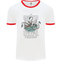 Skilful Sailor Kraken Sailing Cthulhu Mens White Ringer T-Shirt White/Red