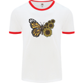 A Sunflower Butterfly Mens White Ringer T-Shirt White/Red