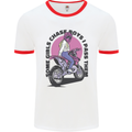 Some Girls Chase Funny Biker Motorcycle Mens White Ringer T-Shirt White/Red