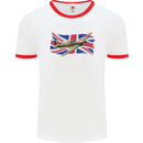Hawker Hurricane with the Union Jack Mens White Ringer T-Shirt White/Red