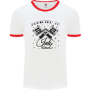 Addicted to Ink Tattoo Artist Tats Mens Ringer T-Shirt White/Red