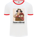 Snaccident Funny Junk Food Diet Weight Loss Mens Ringer T-Shirt White/Red