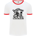 2Tone Enjoy Yourself 2 Tone SKA Music Mens White Ringer T-Shirt White/Red