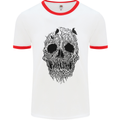 Tree Skull Mens White Ringer T-Shirt White/Red