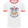 Its Mardi Gras Mens White Ringer T-Shirt White/Red