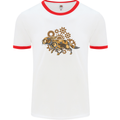 Steampunk Fox Mens Ringer T-Shirt White/Red