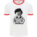 Pablo Escobar Mens White Ringer T-Shirt White/Red