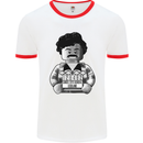 Pablo Escobar Mens White Ringer T-Shirt White/Red