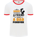 Daddy A Dad Forever Funny Fathers Day Mens Ringer T-Shirt White/Red