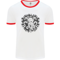 An Octopus in the Deep Ocean Sailor Sailing Mens White Ringer T-Shirt White/Red