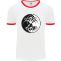 Yggdrasil Tree Mens White Ringer T-Shirt White/Red