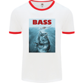 Bass Fishing Parody Fuuny Fisherman Mens White Ringer T-Shirt White/Red