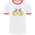 Infinity Bicycle Mens White Ringer T-Shirt White/Red