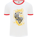 We Love the Drama Acting Thespian Actor Mens White Ringer T-Shirt White/Red