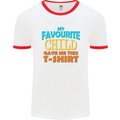 My Favourite Child Gave Me This Fathers Day Mens Ringer T-Shirt White/Red