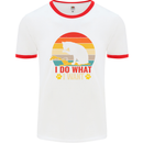 Cat I Do What I Want Funny Kitten Lover Mens White Ringer T-Shirt White/Red