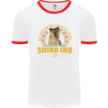 A Shiba Inu Dog Mens Ringer T-Shirt White/Red