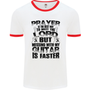 Funny Guitar Slogan Mens Ringer T-Shirt White/Red