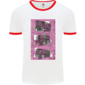 Trains Trainspotting Rail Carriages Mens White Ringer T-Shirt White/Red