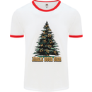 Jingle Your Star Sign Funny Christmas Xmas Mens Ringer T-Shirt White/Red