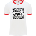 Rugby No Explanation Is Necessary Mens White Ringer T-Shirt White/Red