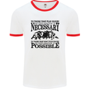 Rugby No Explanation Is Necessary Mens White Ringer T-Shirt White/Red