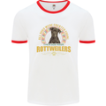 A Rottweiler Dog Mens Ringer T-Shirt White/Red