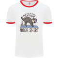 Funny Sloth Yoga Mens Ringer T-Shirt White/Red