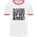 Sell My Camera? Photographer Photography Mens White Ringer T-Shirt White/Red