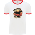 Mustang Mama Equestrian Horse Mens Ringer T-Shirt White/Red