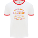 Bad Girls Play With Pool Balls 9-Ball Mens Ringer T-Shirt White/Red